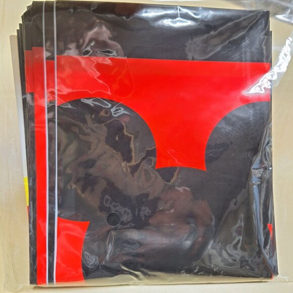 Mouse Ears Party Decorations Gold Red Spiral Streamer Banner Tablecloth - Picture 5 of 6